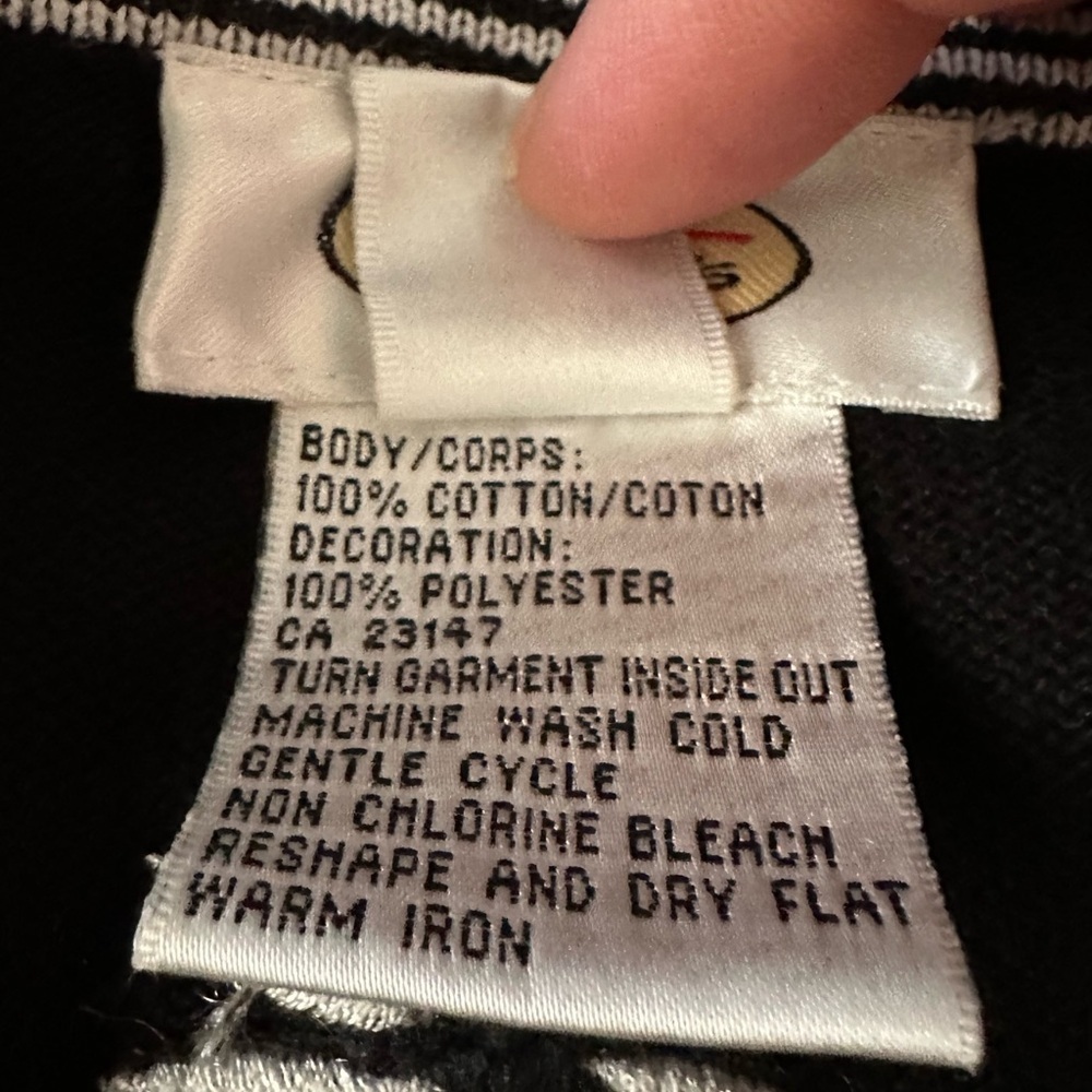 Talbots Black and White embroidered Floral Cardigan size M - Picture 5 of 7